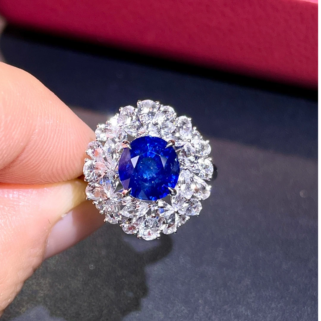 18K金镶嵌斯里兰卡蓝宝石戒指 / 吊坠(不含链）