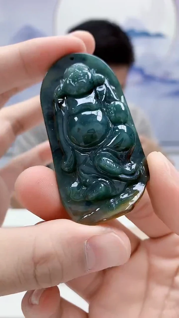 未镶嵌定制翡翠4917bb-毛货挂件75