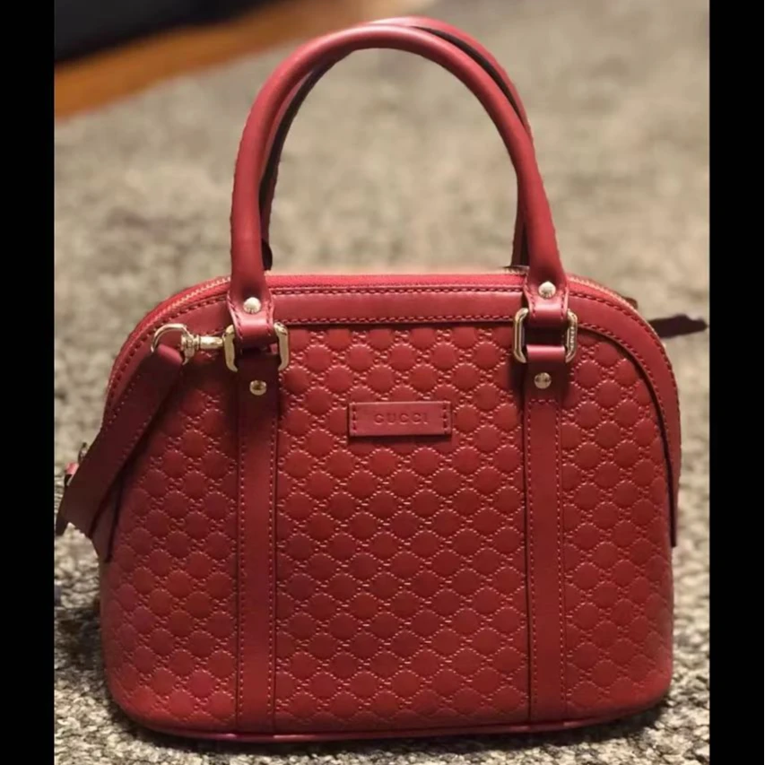 95新 GUCCI/古驰 【桔夕静文】波士顿mini压纹包/BG22016743