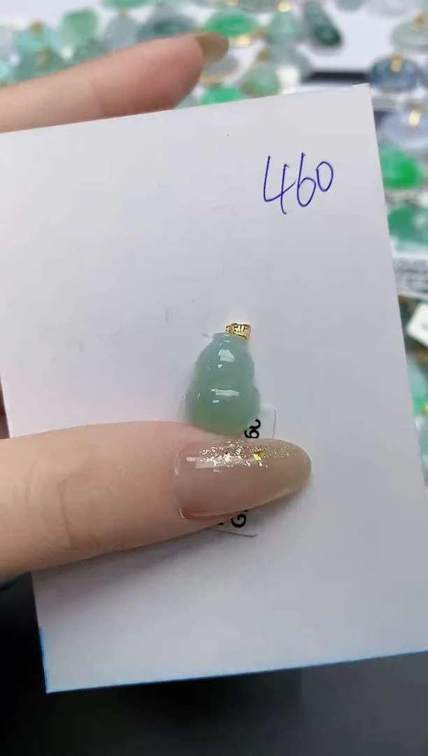 【闪购商品】翡翠颈饰18K金镶嵌天然缅甸翡翠A货