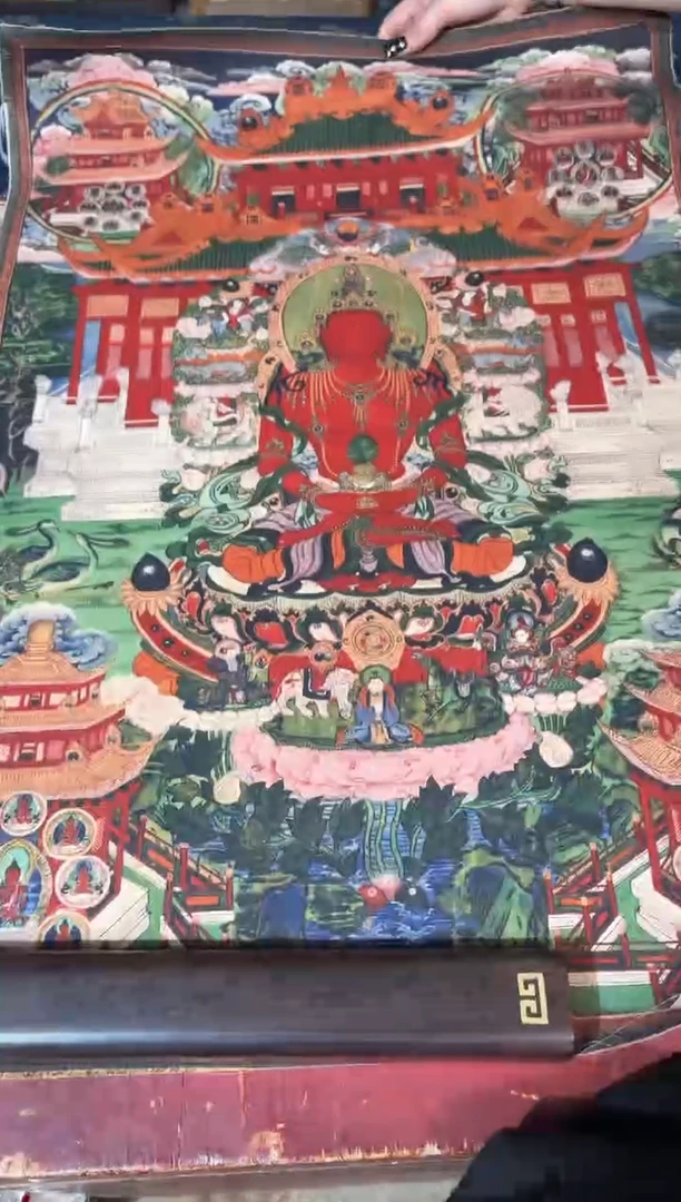 卷轴画龙妹的唐卡tk16