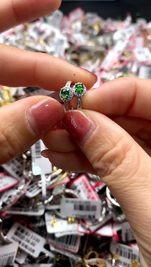 【闪购商品】翡翠戒指银S925镶嵌111111111    7
