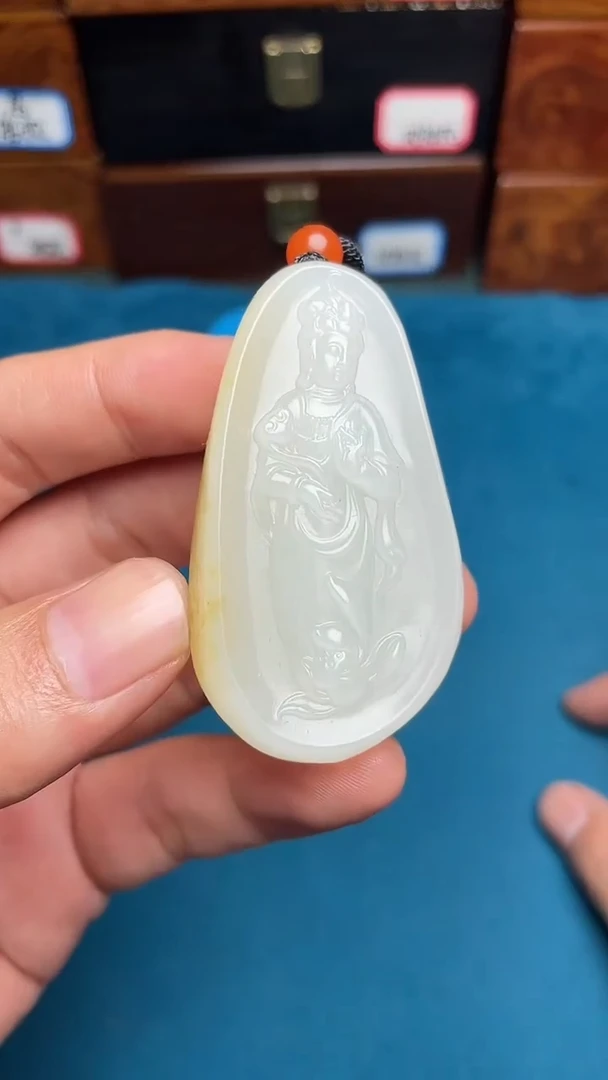 和田玉未镶嵌挂件杨*川和田玉