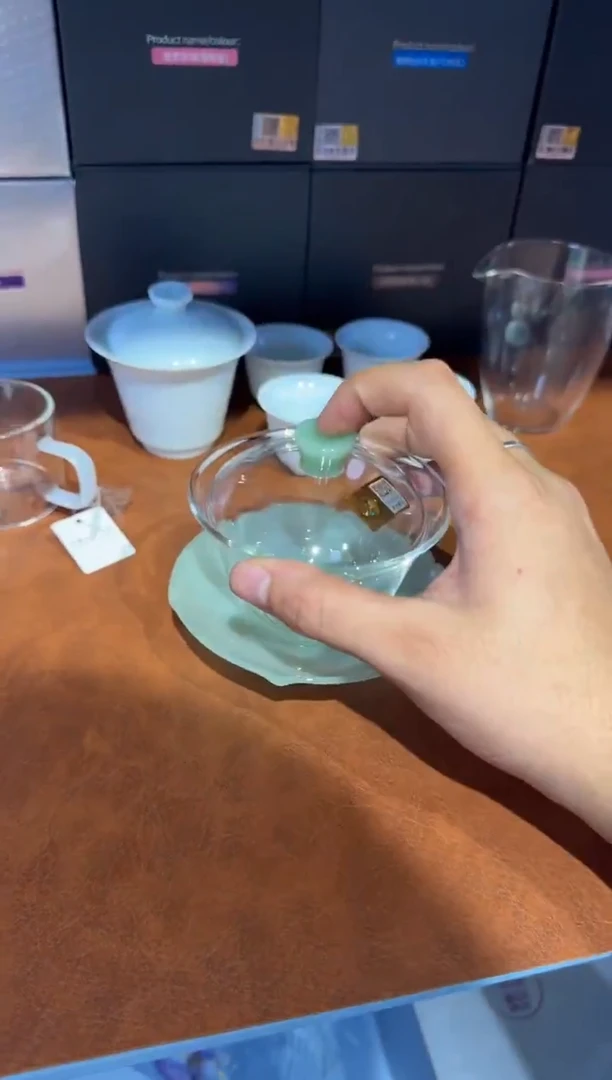 禾器沁莲盖碗浅玉＋卓然浅玉
