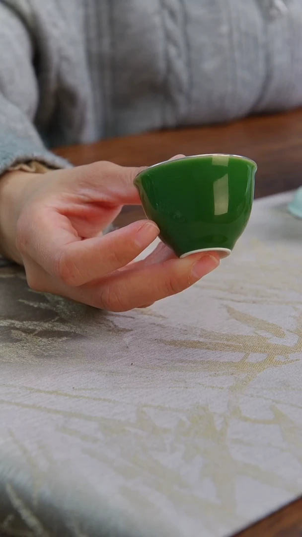 【闪购商品】文俊翠欲包银口安定杯