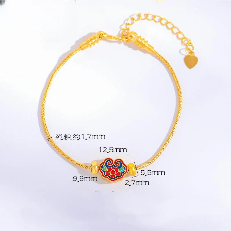 合金手链 【晓蕾专享】合金金花如意手链 HEJS369