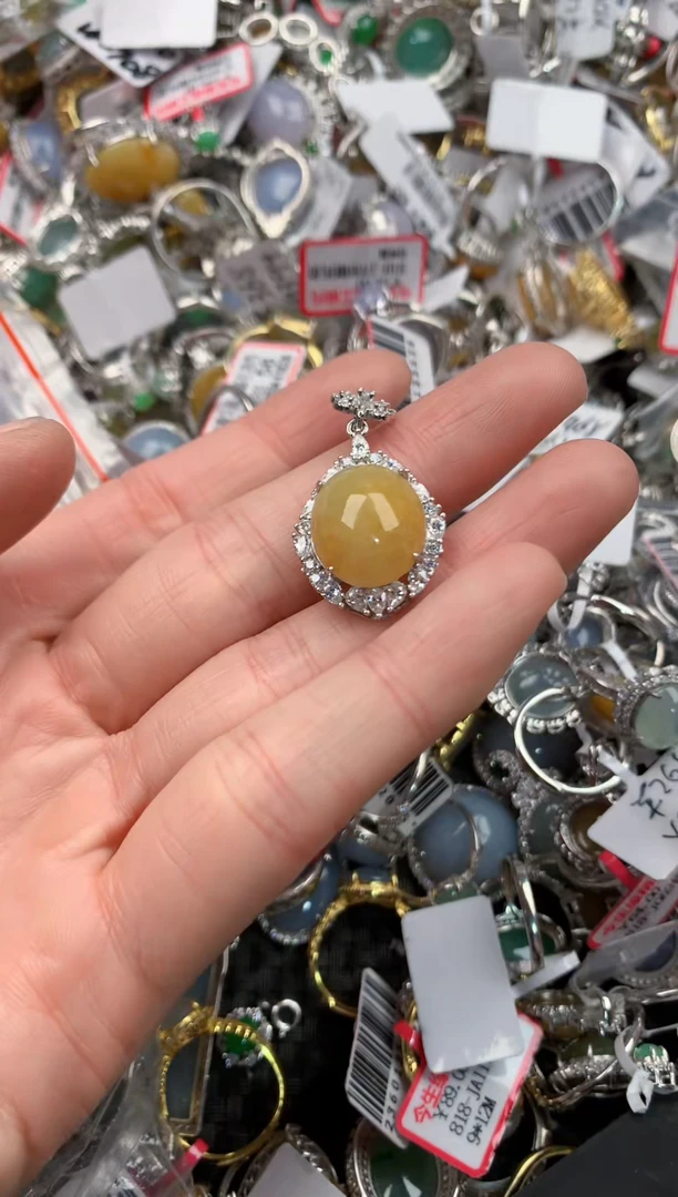 银S925镶嵌戒指翡翠111---------9