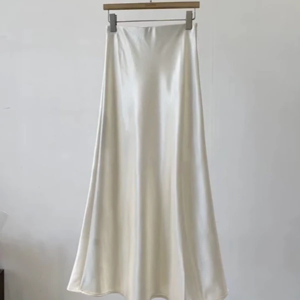 【净月】缎面垂感中式国风女半身裙子包臀裙春季中长款薄款鱼尾裙