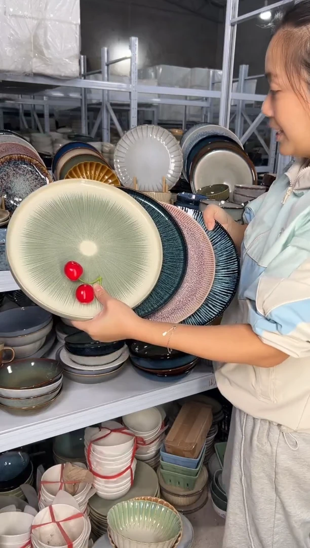 陶瓷外贸尾货瑕疵满20包邮X4大盘