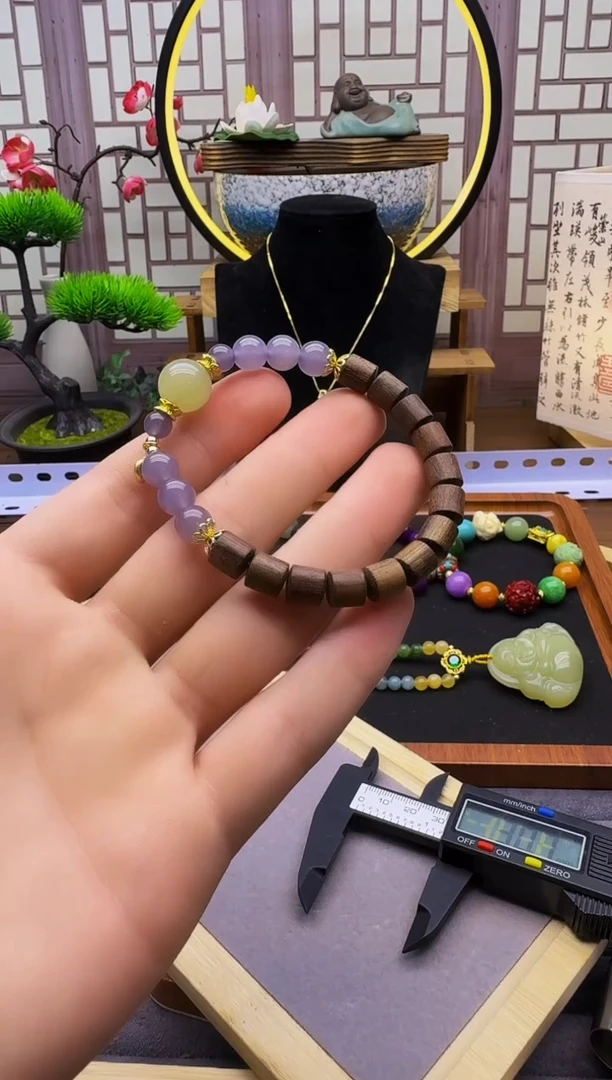 手链14K金镶嵌和田玉S27
