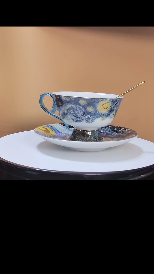 【闪购商品】咖啡杯星空冰种玉瓷咖啡杯礼盒装