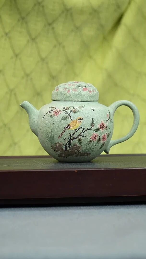 【闪购商品】紫砂茶壶豆青砂 菊蕾