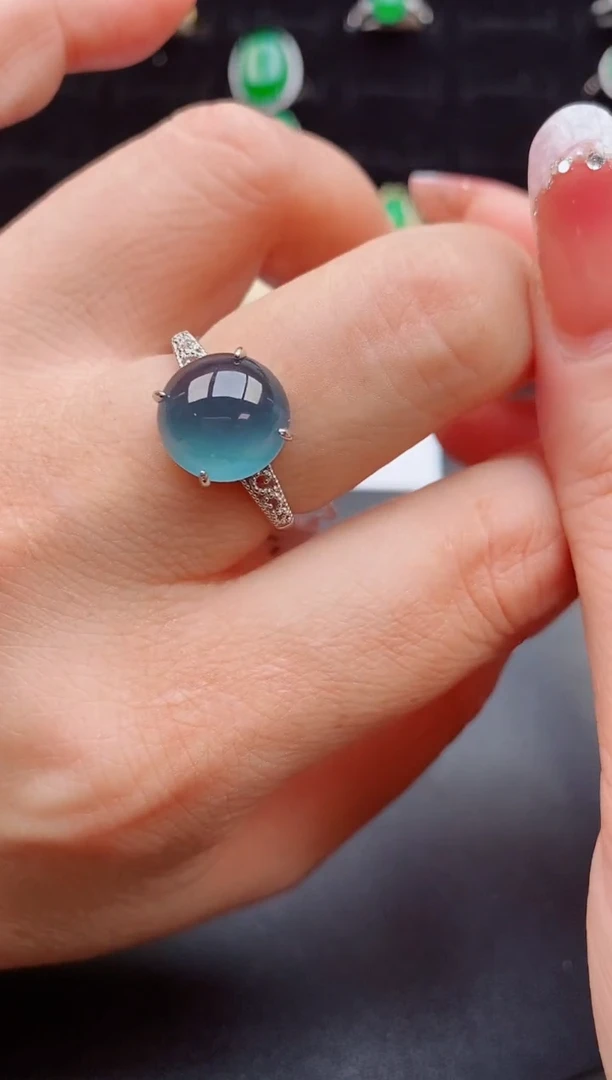 【闪购商品】翡翠戒指银S925镶嵌5085008