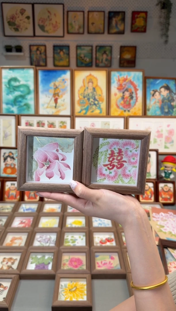 国画荷花 合欢双喜 一组11