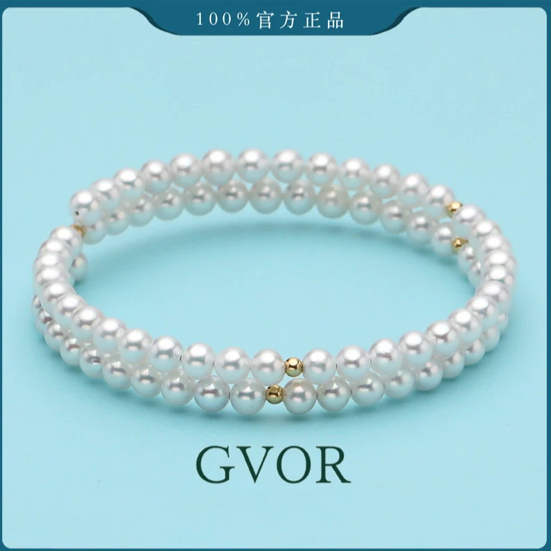 【精选】贵妇镯！双层baby珍珠手镯 4-5mm【淡水有核】C1193