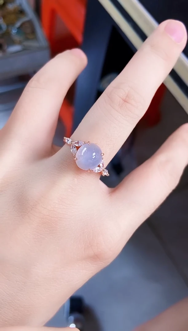 翡翠戒指银S925镶嵌21