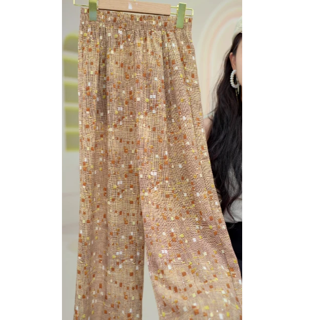 Y1210新款夏季薄款时尚休闲阔腿裤女19