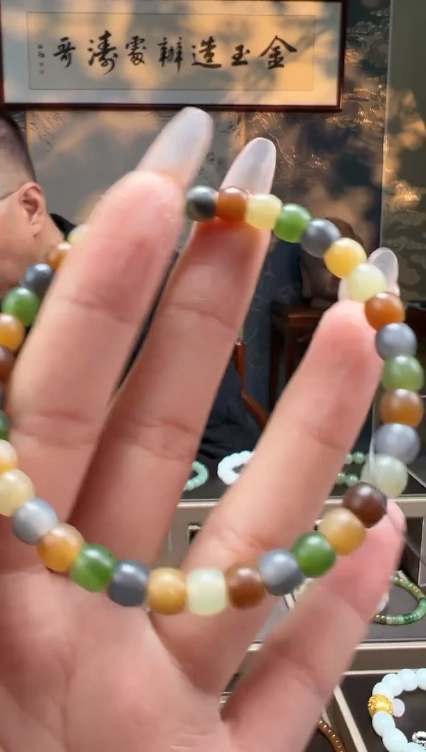 【闪购商品】和田玉手串未镶嵌6mm楼兰苹果圆