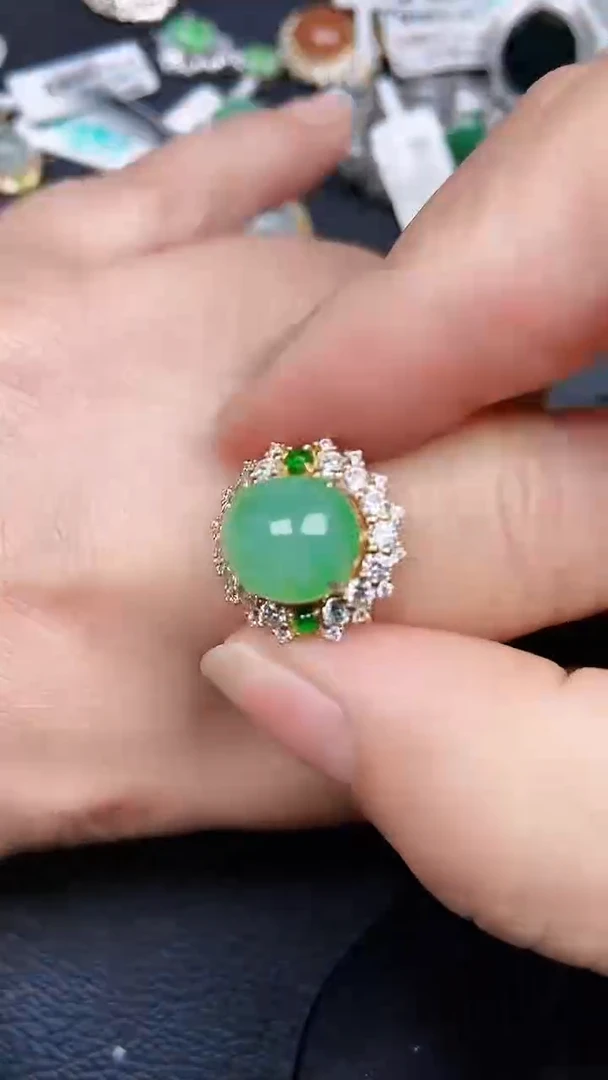 颈饰银S925镶嵌翡翠80001