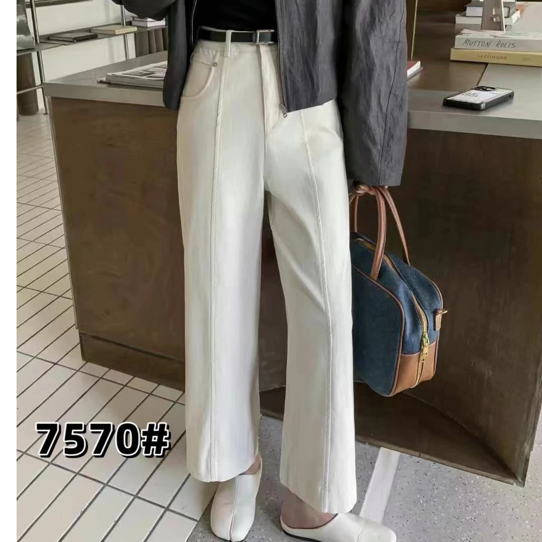 7570 新款加厚窄版直筒裤
