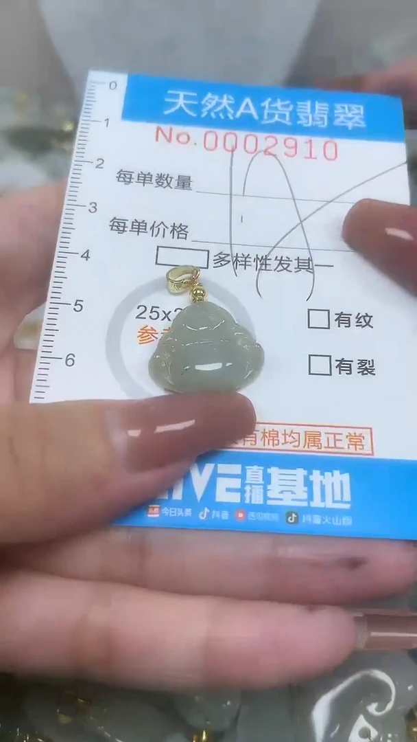翡翠未镶嵌颈饰净货挂件-2910