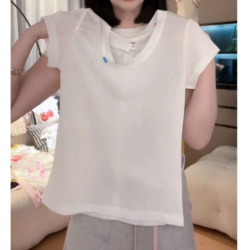 2025夏季新款百搭气质时尚印花短袖T恤潮流休闲上衣LK2504740