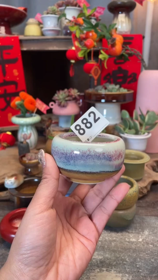 【闪购商品】摆件882知木小芳花盆