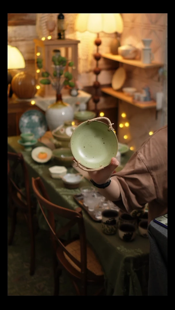 瓷片雾里工作室 绳编碗1个