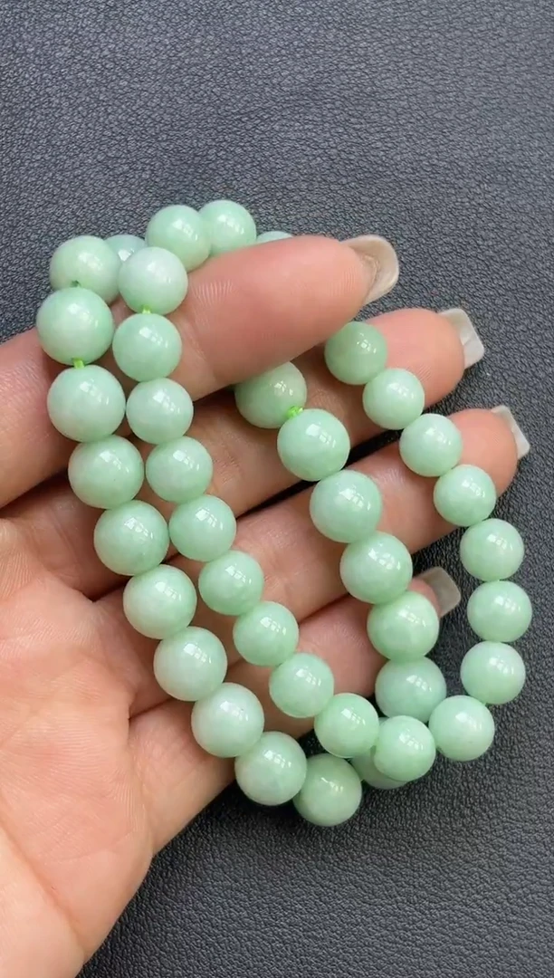 未镶嵌手串翡翠K-1249翡翠9mm手串单圈多样性发一