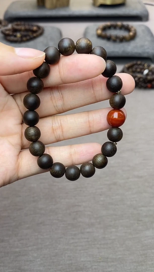 手串沉香木越南芽庄白棋楠0.8 沉水单圈