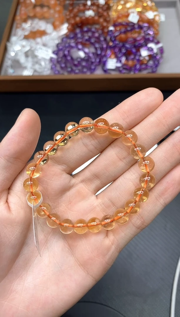 未镶嵌手串水晶草**奶A8黄水8mm