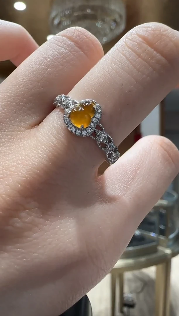 【闪购商品】翡翠戒指银S925镶嵌银镶