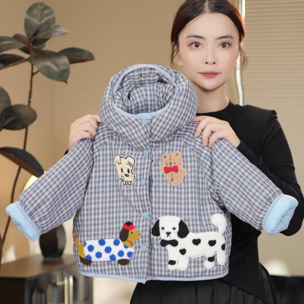 现货1【棉服小狗】2024秋季新品穿搭潮流加厚男女童棉服外套58125