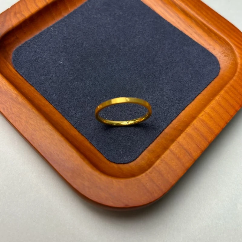 足金999米字戒指简约轻奢卡经典情侣对戒时尚礼物WH1210