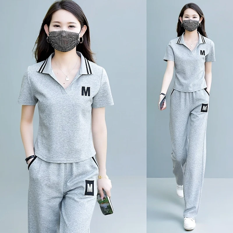2025夏季新款爆款洋气短袖休闲运动衣服套装女装两件套跑步夏装