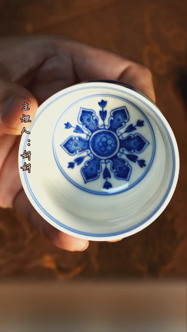 茶壶紫砂青花如是杯