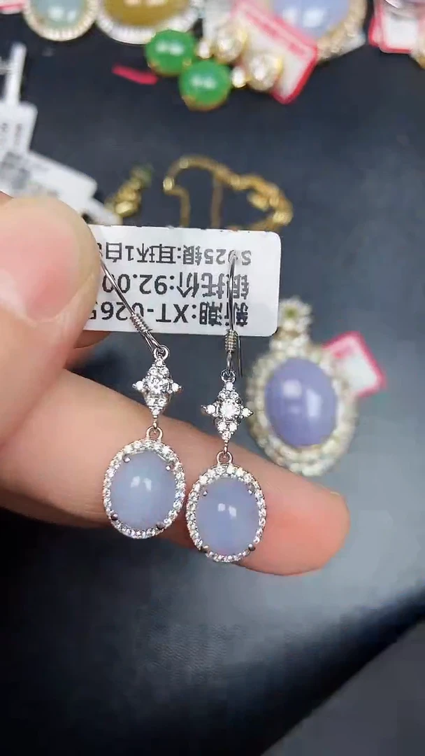 银S925镶嵌戒指翡翠8500