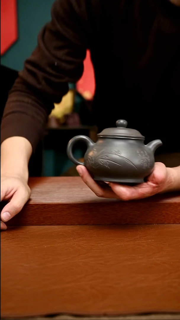 紫砂茶宠精工FJK天青潘壶648