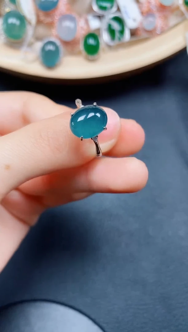 【闪购商品】翡翠戒指银S925镶嵌翡翠