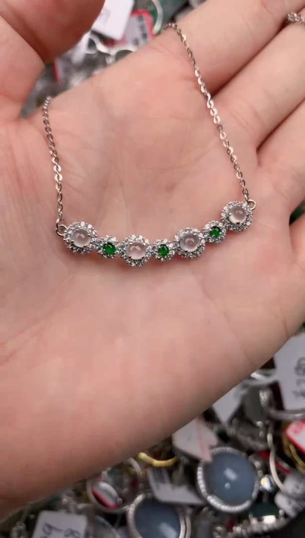 银S925镶嵌戒指翡翠888          5