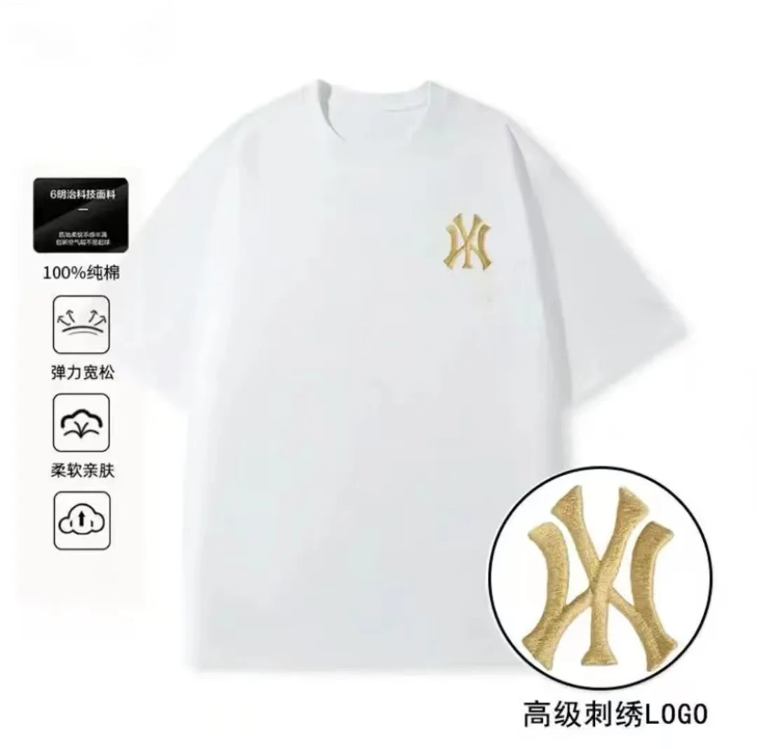 【刺绣】夏季时尚宽松潮流春夏卡通圆领设计感短袖-刺绣WY