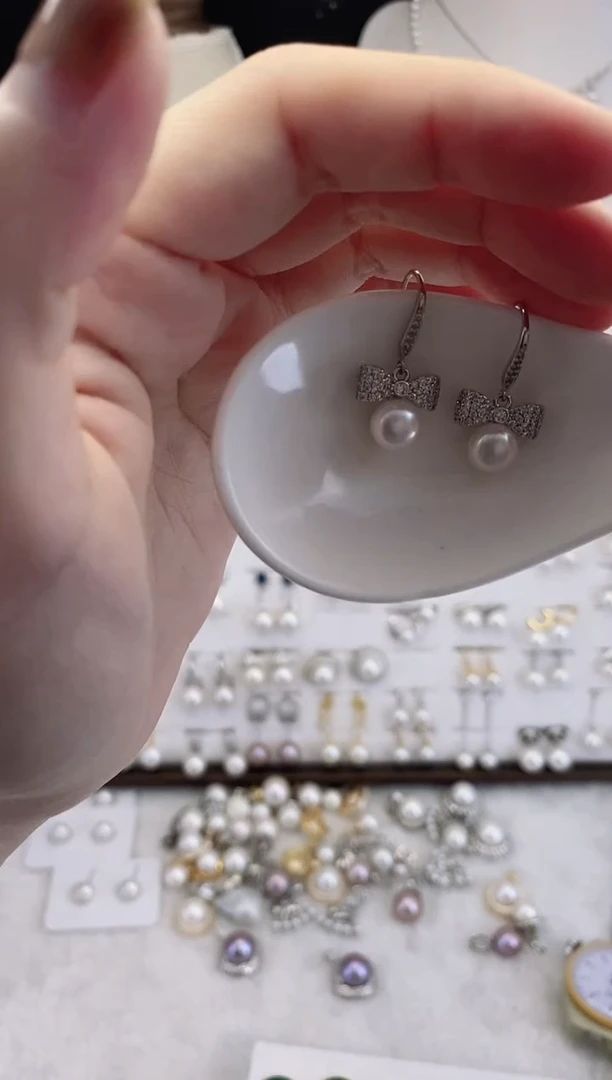 合金耳饰淡水珍珠012