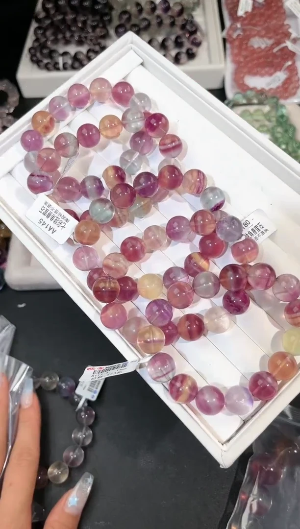 手链未镶嵌萤石多样性发一彩萤石14mm