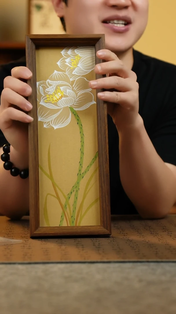 国画12.5*31.5纯手绘国风国画摆台