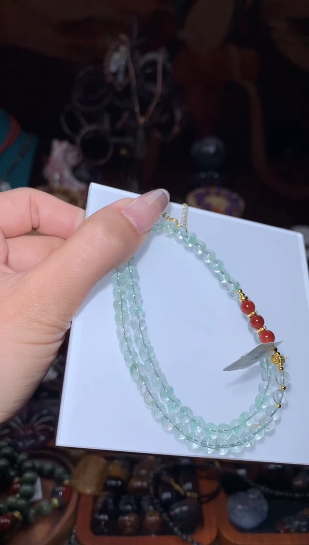 未镶嵌颈饰水晶翠幽灵项链