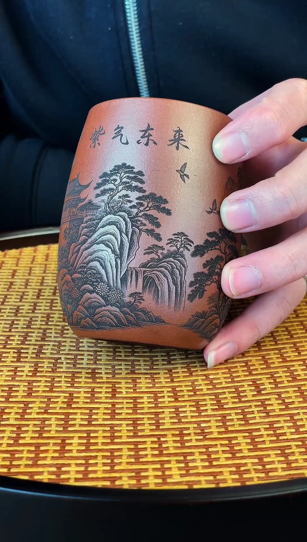 紫气东来  老紫泥  龙蛋杯  主人杯