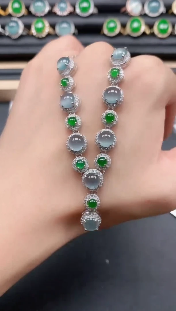 翡翠戒指银S925镶嵌1111111
