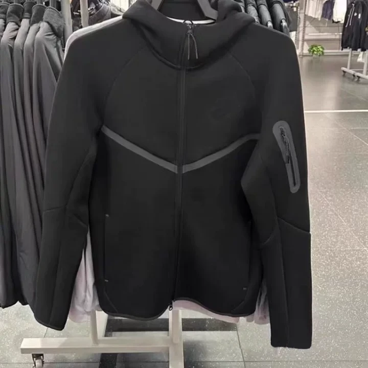 运动套装情侣休闲跑步健身训练连帽宽松防风外套轻奢