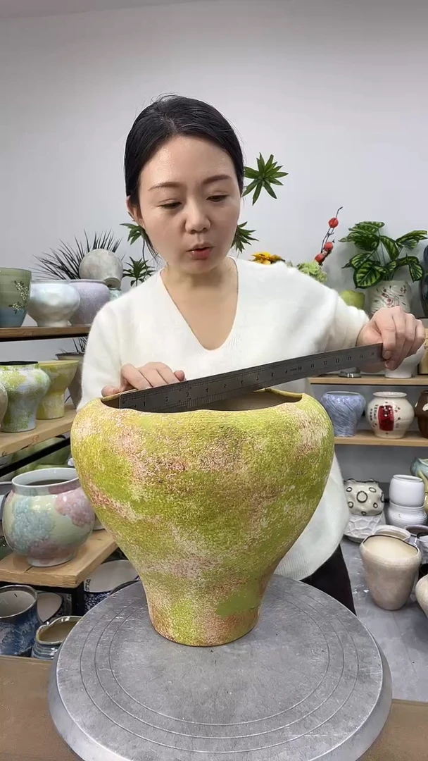 9.7陶瓷花盆直播链接高.      口