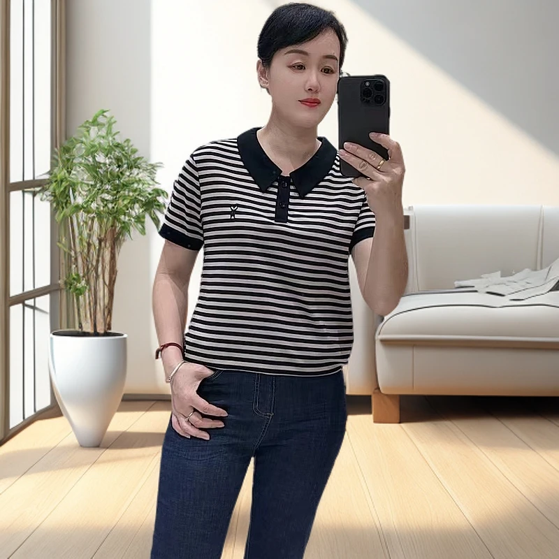 592夏季新款polo领时尚短袖T恤